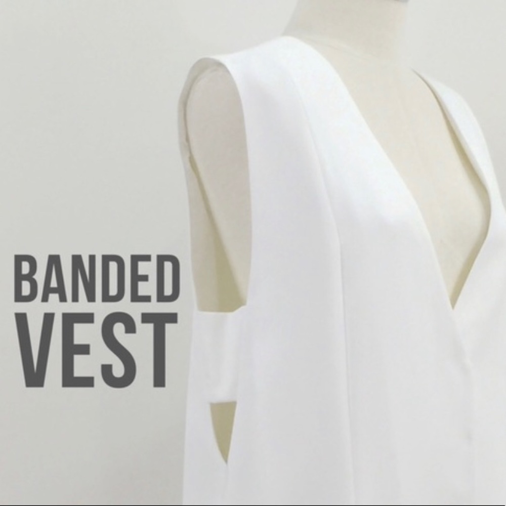 White Banded Vest